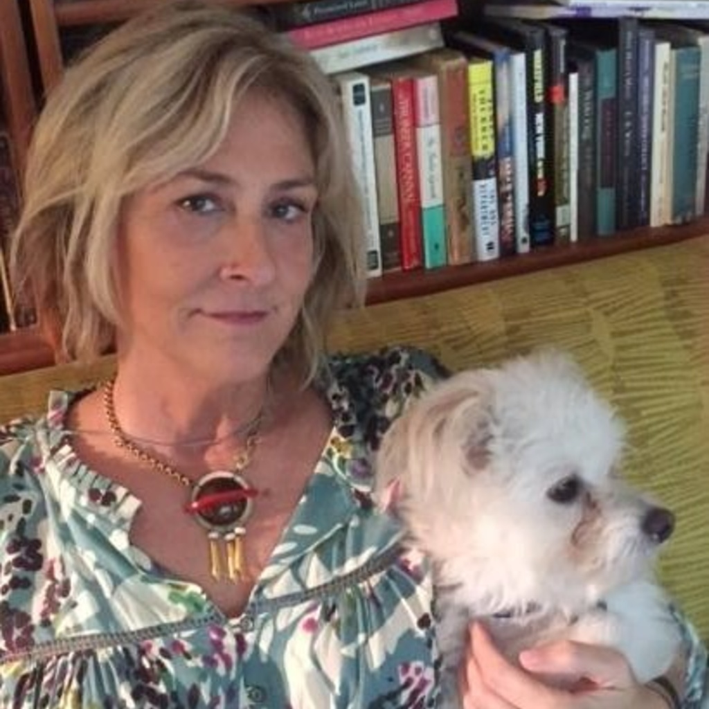 Elizabeth Stuckey-French photo with dog